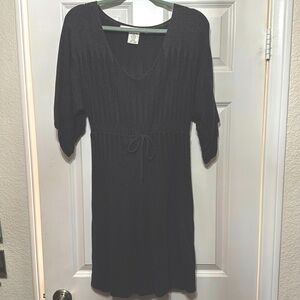 Max Studio grey ribbed sweater dress